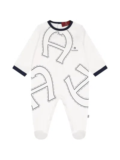 Aigner Logo-print Babygrow In White