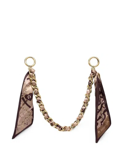 Aigner Gewebter Taschenriemen Mit Logo-print In Brown