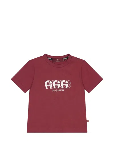 Aigner Babies' Logo-print T-shirt In Red