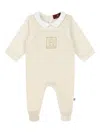 Aigner Long-sleeved Babygrow In Neutral