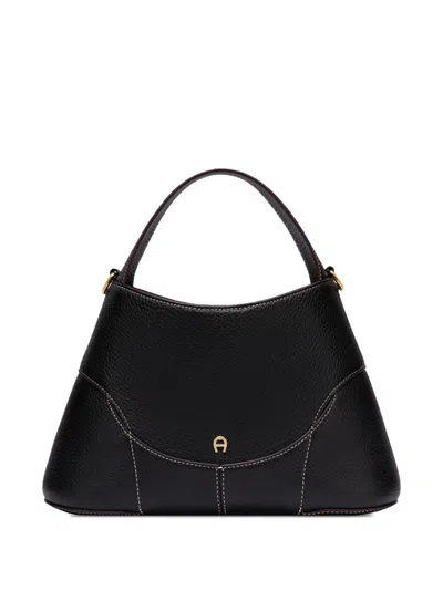 Aigner M Hazel Logo-plaque Top-handle Handbag In Black
