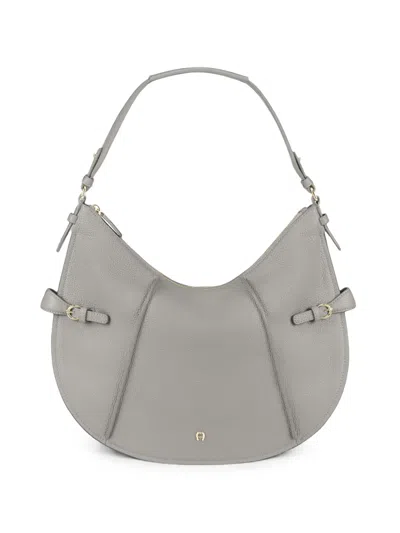 Aigner Medium Cavallo Shoulder Bag In Gray