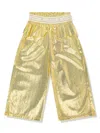 Aigner Metallic Peplum Trousers In Gold