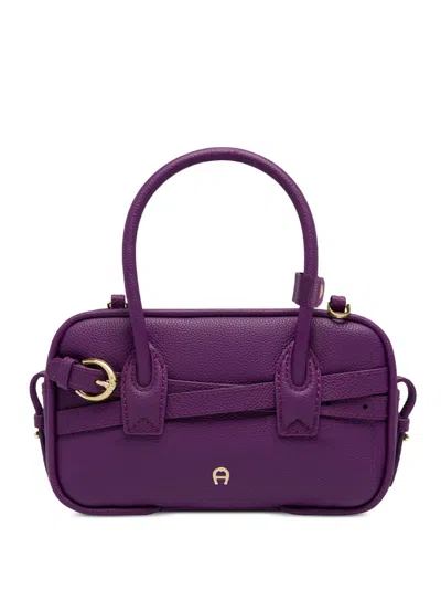 Aigner Mini Whip Shoulder Bag In Purple