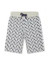 Aigner Monogram-pattern Cotton Track Shorts In White