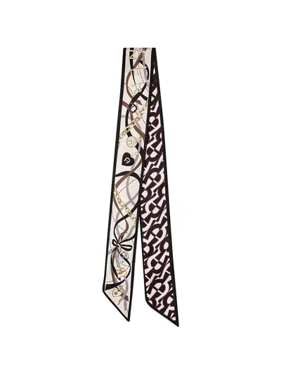 Aigner Monogram-print Silk Scarf In Multi