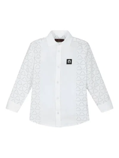 Aigner Kids' Patterned Long-sleeve Shirt