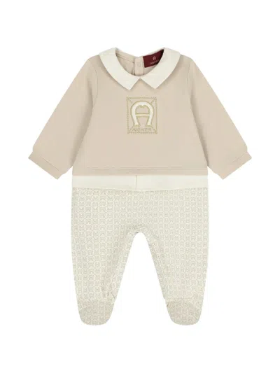 Aigner Babies' Patterned Romper In Neutral
