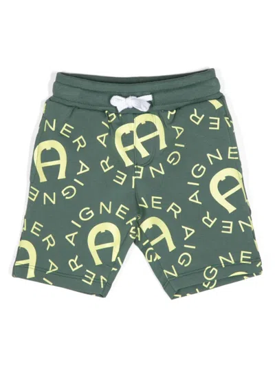 Aigner Babies' Printed Bermuda Shorts In Green
