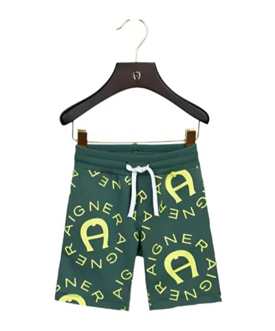 Aigner Printed Bermuda Shorts In Green