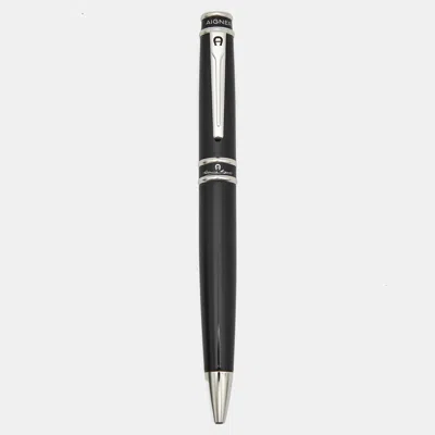 Pre-owned Aigner Resin Silver Tone Ballpoint Pen