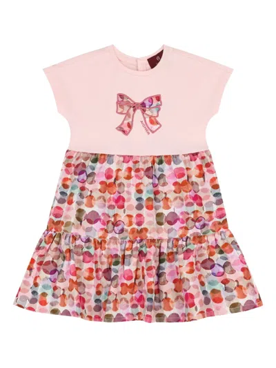 Aigner Babies' Ribbon-embellished Tiered Dress In Pink