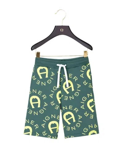 Aigner Rtw Bermudas Sweat Lycra Printed In Green
