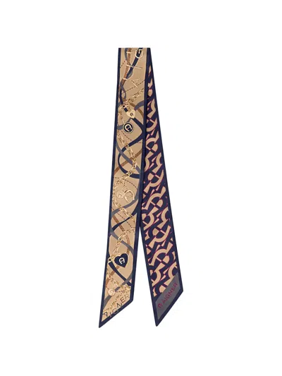 Aigner Seasonal S Monogram-print Scarf In Brown