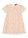 Aigner Sequin-embellished Cotton Dress In 粉色