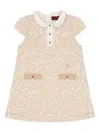 Aigner Sequin-embellished Peter Pan Collar Party Dress In Brown