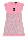 Aigner Sequinned Appliqué Dress In Pink