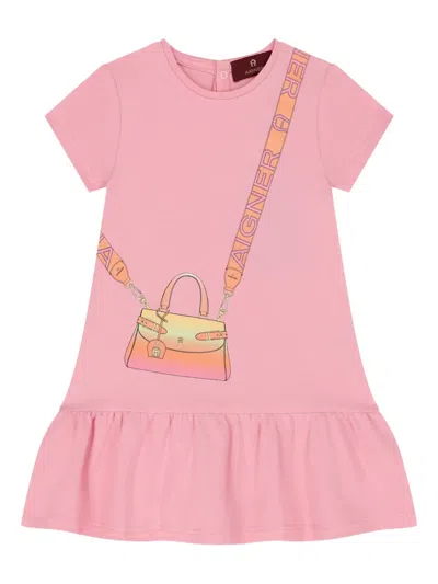 Aigner Babies' Short-sleeve Flared Dress In Pink