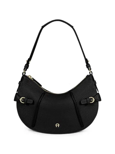 Aigner Small Cavallo Buckle-detail Shoulder Bag In Black