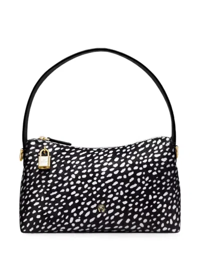 Aigner Small Delia Puntina Shoulder Bag In Black