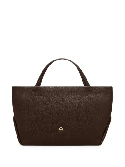 Aigner Small Paola Tote Bag In Brown