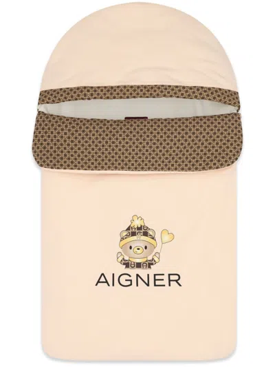 Aigner Teddy Bear Baby Nest In Pink