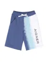 AIGNER TIE-DYE EMBROIDERED-LOGO SHORTS