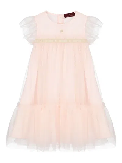 Aigner Kids' Tulle Dress In Pink