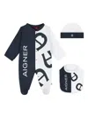 Aigner Two-tone Logo-print Babygrow Set In Black