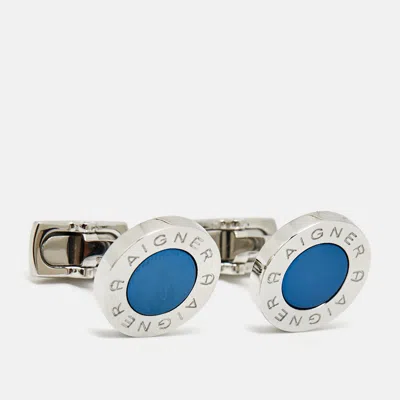 Pre-owned Aigner Two Tone Metal Cufflinks