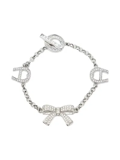 Pre-owned Aigner Vintage 2024  Bow Crystal Bracelet
