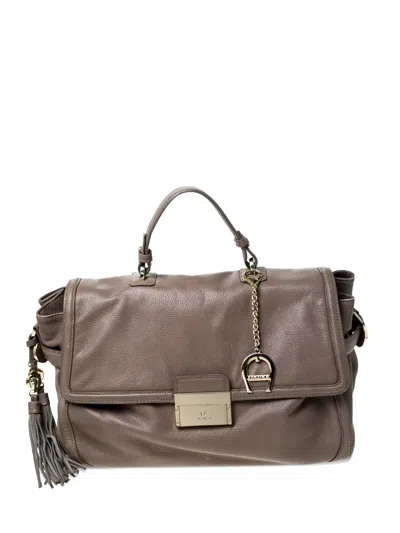 Pre-owned Aigner Vintage 2024  Flap-top Handlebag In Brown