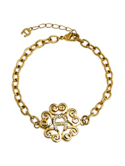 Pre-owned Aigner Vintage 551168 Gold