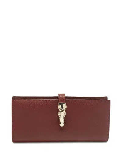 Pre-owned Aigner Vintage Cavallo Leather Wallet In Brown