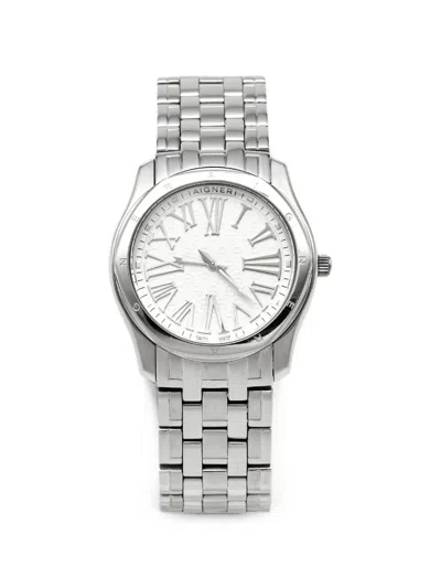 Pre-owned Aigner Vintage Lazio 36mm Watch In White