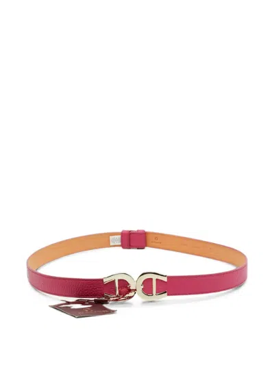 Pre-owned Aigner Vintage Leather Belt In Pink