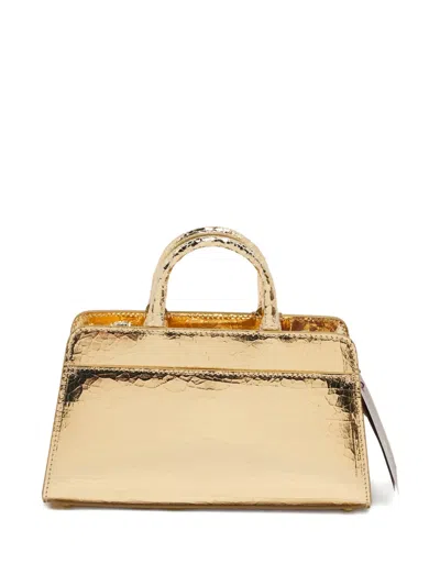 Pre-owned Aigner Vintage Leather Tote Bag In Gold