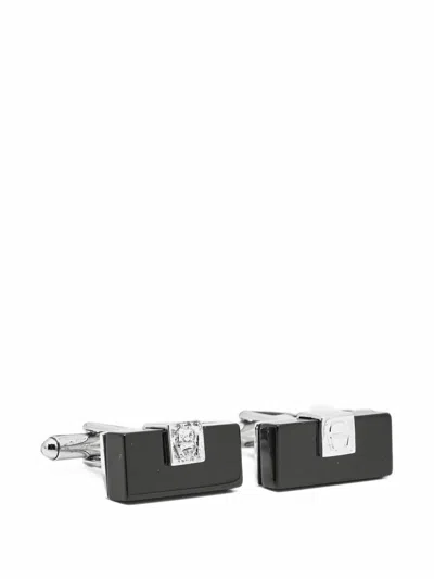 Pre-owned Aigner Vintage Logo-detail Cufflinks In Silver