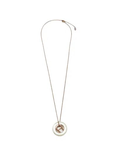 Pre-owned Aigner Vintage Logo-motif Necklace In Pink