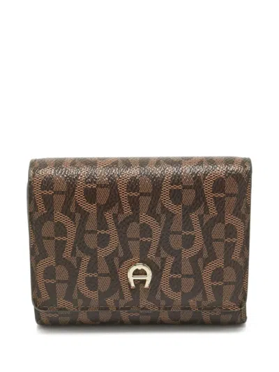 Pre-owned Aigner Vintage Monogram-print Wallet