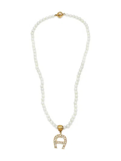 Pre-owned Aigner Vintage Pearl-detailing Necklace