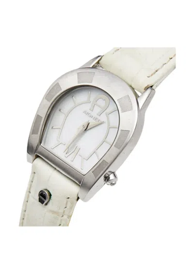 Pre-owned Aigner Vintage Portobello 29mm Watch In White