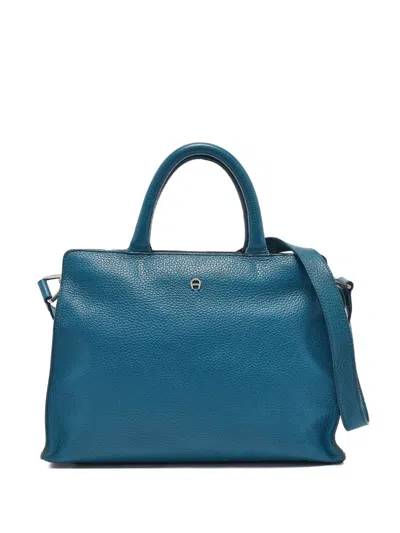 Pre-owned Aigner Vintage  Cybill Textured Leather Tote Bag