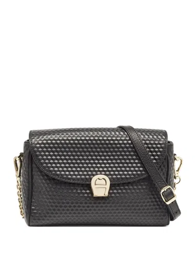 Pre-owned Aigner Vintage  Genoveva Shoulder Bag In Black