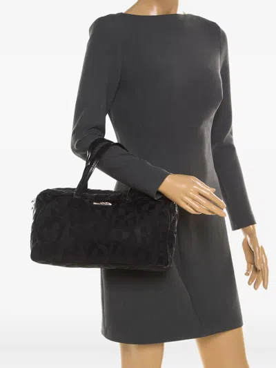 Pre-owned Aigner Vintage  Logo Tote Bag In Black