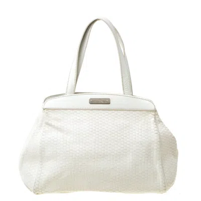 Aigner White Leather Satchels