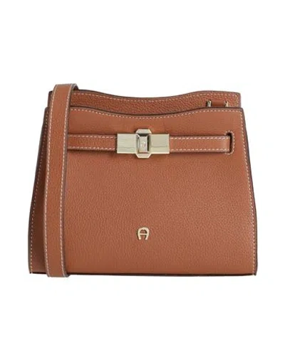 Aigner Woman Cross-body Bag Tan Size - Cowhide In Brown