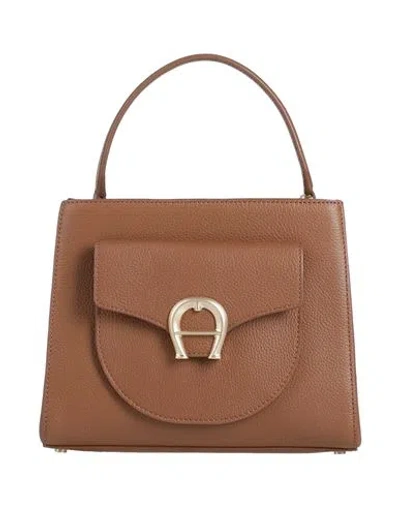 Aigner Woman Handbag Brown Size - Leather