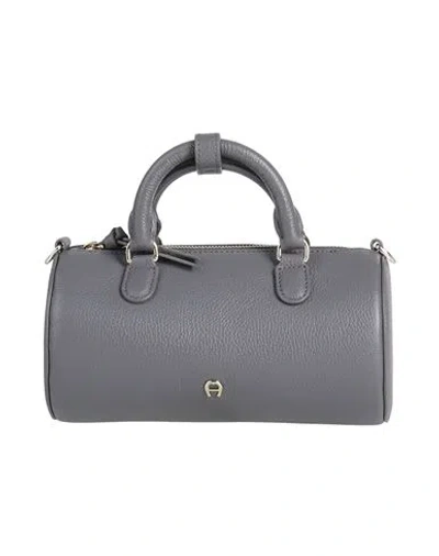 Aigner Woman Handbag Grey Size - Leather