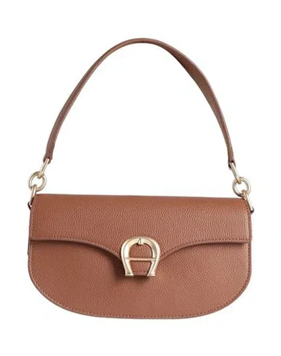 Aigner Woman Handbag Tan Size - Cow Leather In Brown
